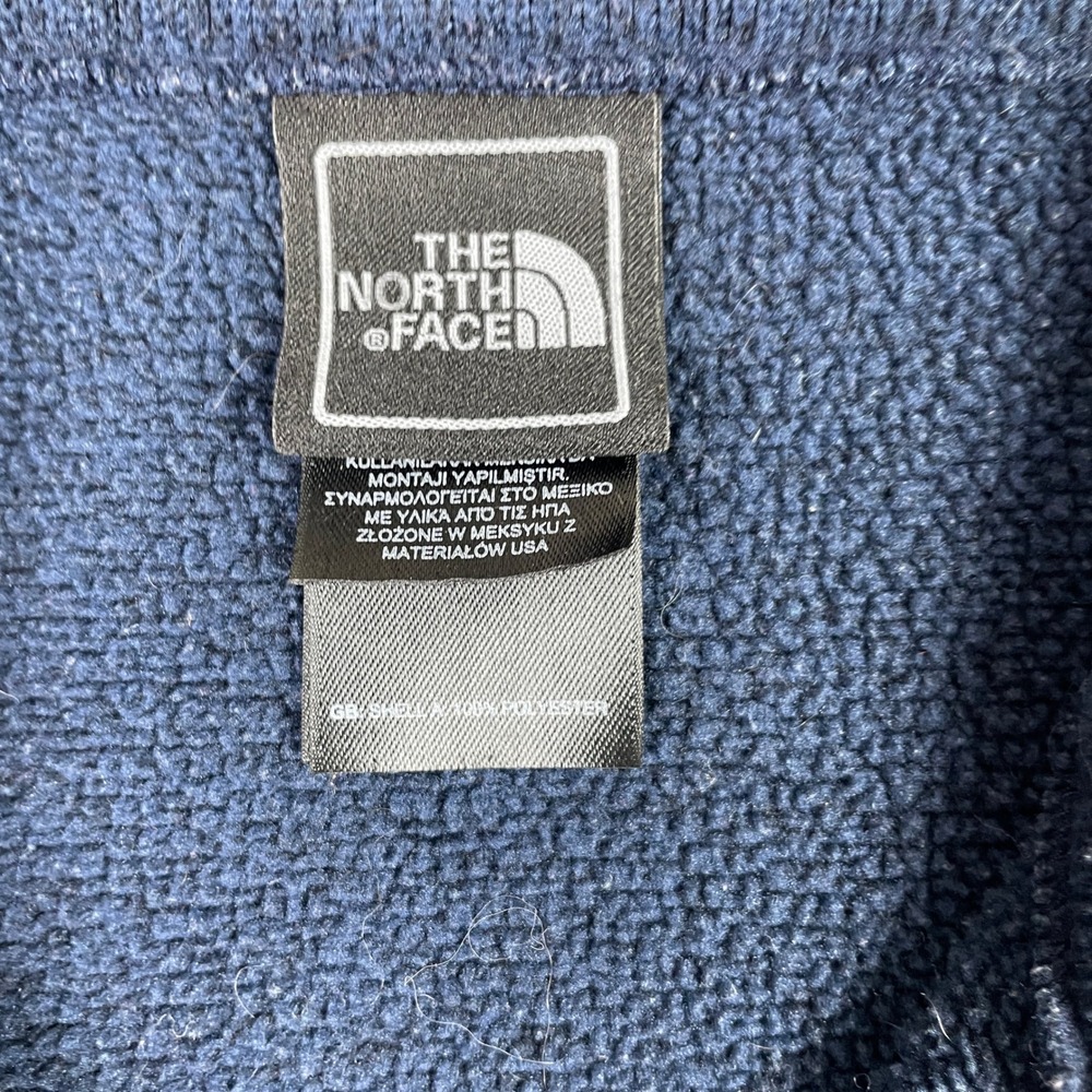 The North Face Gordon Lyons 1/4 Zip Fleece Mens XL Blue Sweater Knit Pullover - Picture 4 of 12